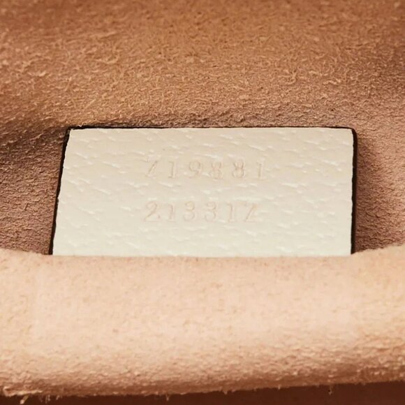 Gucci White Leather Vintage Web Small Ophidia Crossbody Bag - Picture 11 of 12